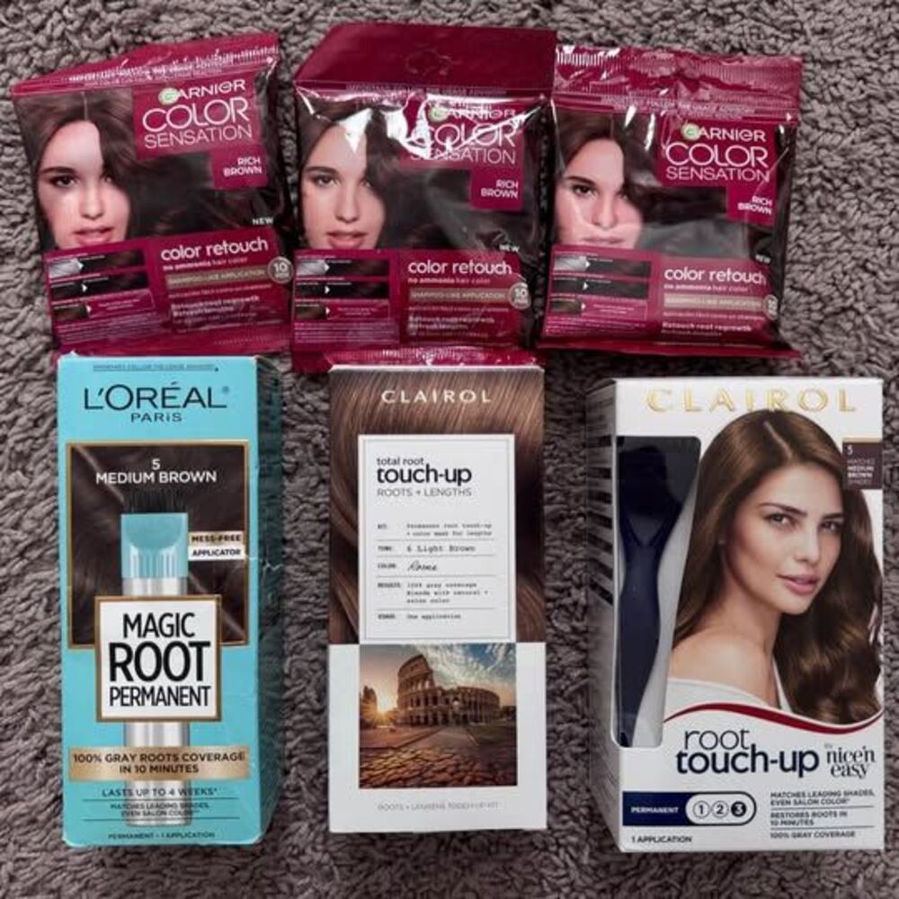 L'Oreal, Clairol, and Garnier Hair Color Root Touch-Up Set